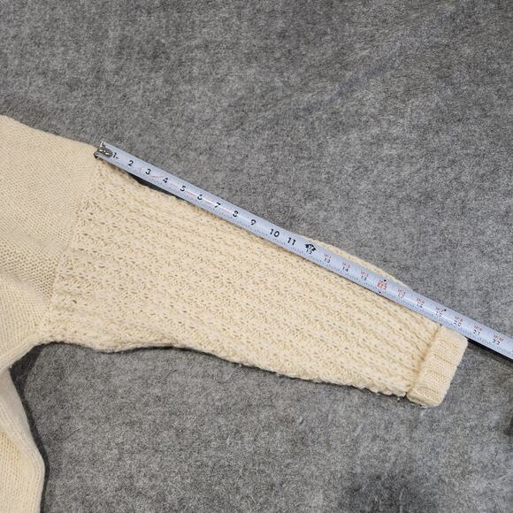 VTG John Molloy 100% Wool Mens XL? Cableknit Ireland Fisherman Crewneck Sweater - Picture 10 of 14